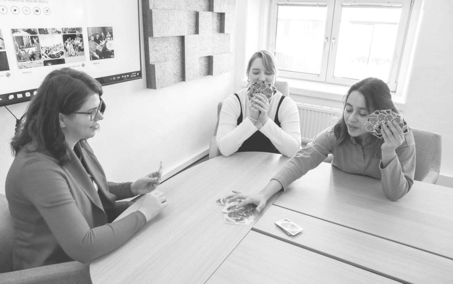 Sessione di coaching aziendale con team